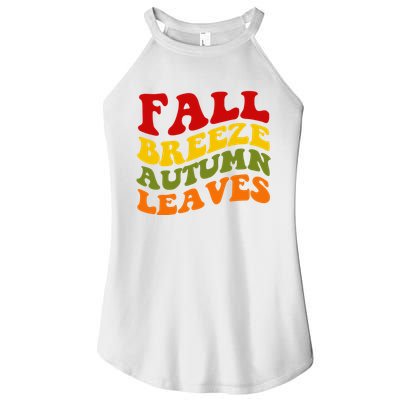 Fall Breeze Autumn Leaves Retro Women's Perfect Tri Rocker Tank