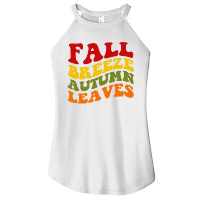 Fall Breeze Autumn Leaves Retro Women’s Perfect Tri Rocker Tank