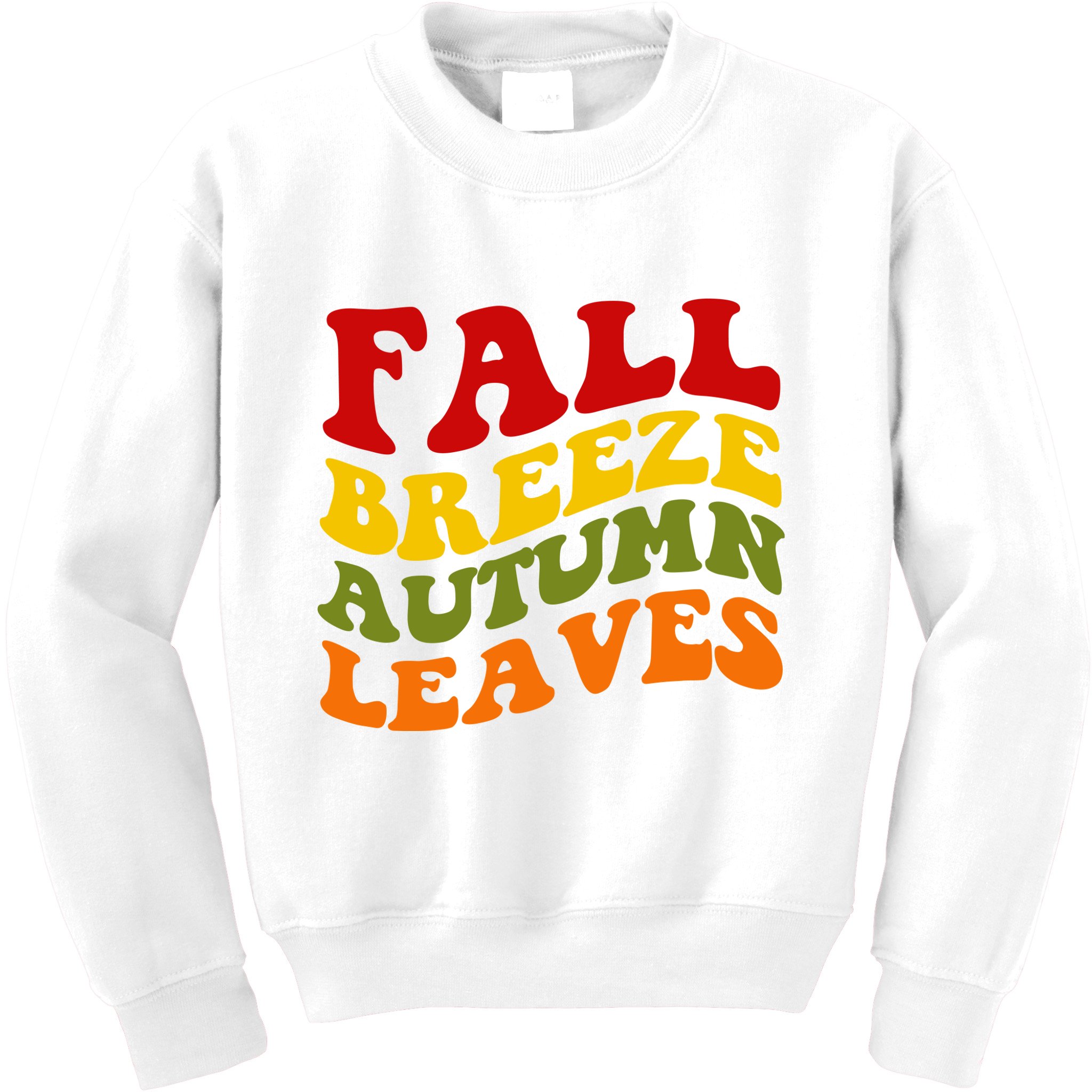 Fall Breeze Autumn Leaves Retro Kids Sweatshirt
