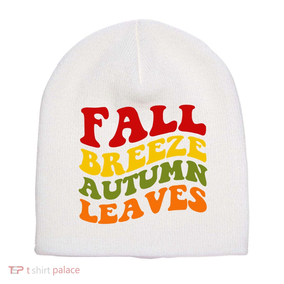 Fall Breeze Autumn Leaves Retro Short Acrylic Beanie