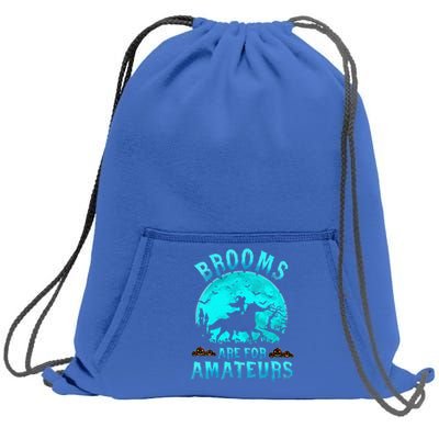 Funny Brooms Are For Beginners Or Amateurs Horses Witch Halloween Sweatshirt Cinch Pack Bag