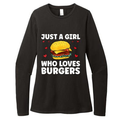 Funny Burger Art For Girl Women Hamburger Cheeseburger Lover Womens CVC Long Sleeve Shirt