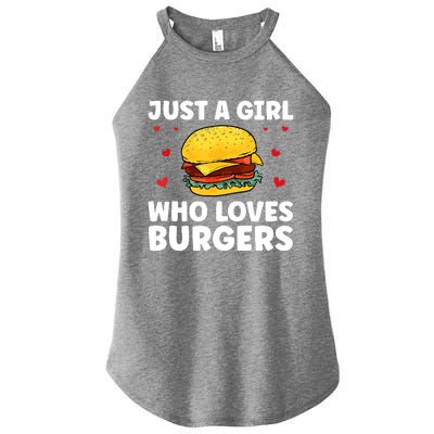 Funny Burger Art For Girl Women Hamburger Cheeseburger Lover Women’s Perfect Tri Rocker Tank