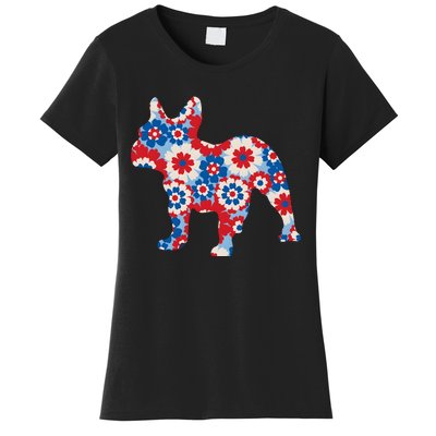 French Bulldog Americana Floral Women's T-Shirt