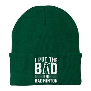 Funny Badminton Art For Men Women Shuttlecock Sport Player Knit Cap Winter Beanie