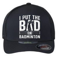 Funny Badminton Art For Men Women Shuttlecock Sport Player Flexfit Unipanel Trucker Cap