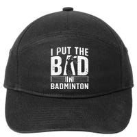 Funny Badminton Art For Men Women Shuttlecock Sport Player 7-Panel Snapback Hat