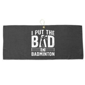 Funny Badminton Art For Men Women Shuttlecock Sport Player Large Microfiber Waffle Golf Towel