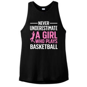 Funny Basketball Art For Girls Ns Basketball Player Ladies PosiCharge Tri-Blend Wicking Tank