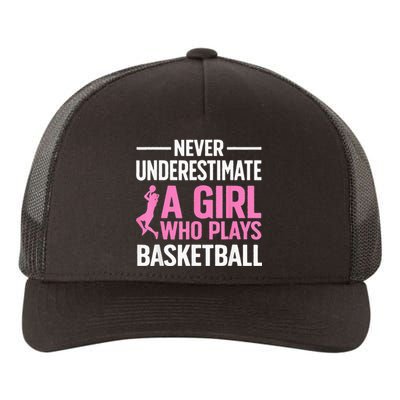 Funny Basketball Art For Girls Ns Basketball Player Yupoong Adult 5-Panel Trucker Hat