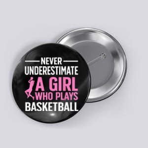 Funny Basketball Art For Girls Ns Basketball Player Button