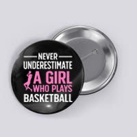 Funny Basketball Art For Girls Ns Basketball Player Button