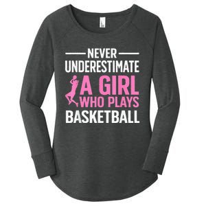 Funny Basketball Art For Girls Ns Basketball Player Women's Perfect Tri Tunic Long Sleeve Shirt