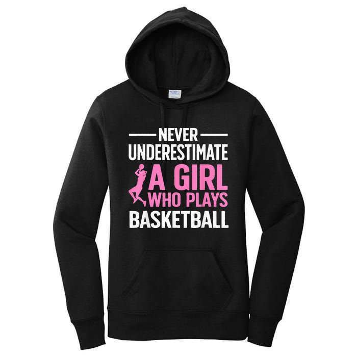 Funny Basketball Art For Girls Ns Basketball Player Women's Pullover Hoodie