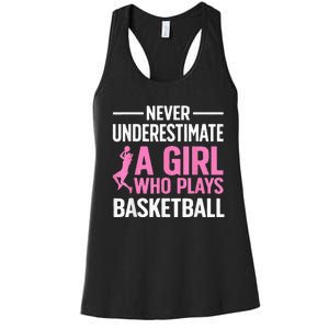 Funny Basketball Art For Girls Ns Basketball Player Women's Racerback Tank