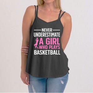 Funny Basketball Art For Girls Ns Basketball Player Women's Strappy Tank