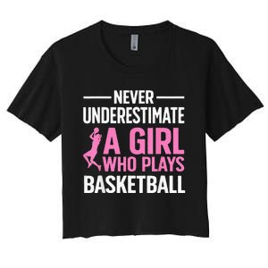 Funny Basketball Art For Girls Ns Basketball Player Women's Crop Top Tee