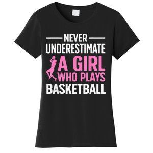 Funny Basketball Art For Girls Ns Basketball Player Women's T-Shirt