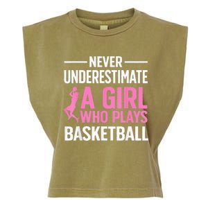 Funny Basketball Art For Girls Ns Basketball Player Garment-Dyed Women's Muscle Tee