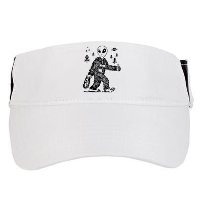 Funny Bigfoot Alien UFO Sasquatch Men Women Gifts Adult Drive Performance Visor