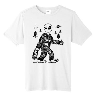 Funny Bigfoot Alien UFO Sasquatch Men Women Gifts Tall Fusion ChromaSoft Performance T-Shirt