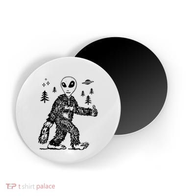 Funny Bigfoot Alien UFO Sasquatch Men Women Gifts Magnet