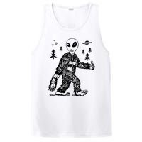 Funny Bigfoot Alien UFO Sasquatch Men Women Gifts PosiCharge Competitor Tank