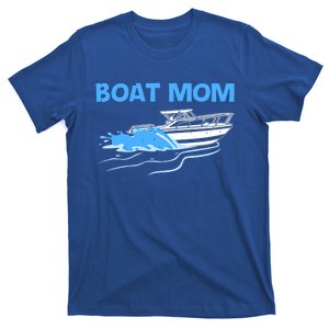 Funny Boating Art For Mom Mother Boat Captain Boater Pontoon Gift T-Shirt