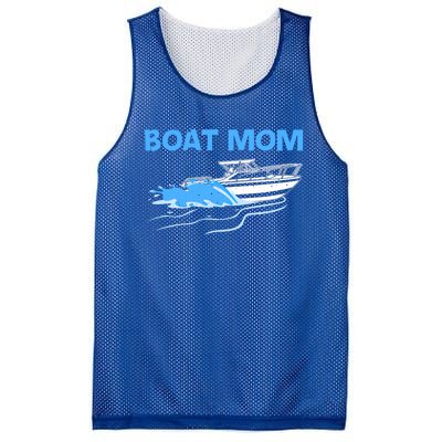 Funny Boating Art For Mom Mother Boat Captain Boater Pontoon Gift Mesh Reversible Basketball Jersey Tank