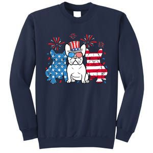 French Bulldog American Flag Fireworks 4th Of July Dog Lover Sweatshirt