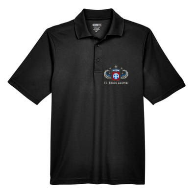 Ft Bragg Alumni Army 82nd Airborne Division Paratrooper Men's Origin Performance Pique Polo