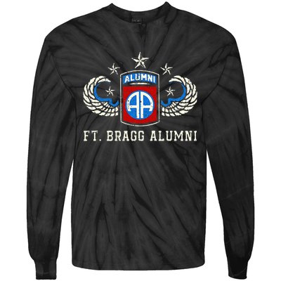 Ft Bragg Alumni Army 82nd Airborne Division Paratrooper Tie-Dye Long Sleeve Shirt