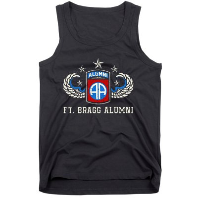 Ft Bragg Alumni Army 82nd Airborne Division Paratrooper Tank Top