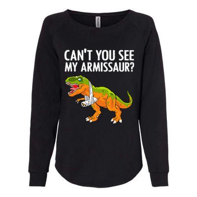 Funny Broken Arm For Hand Wrist Injury Dinosaur Womens California Wash Sweatshirt