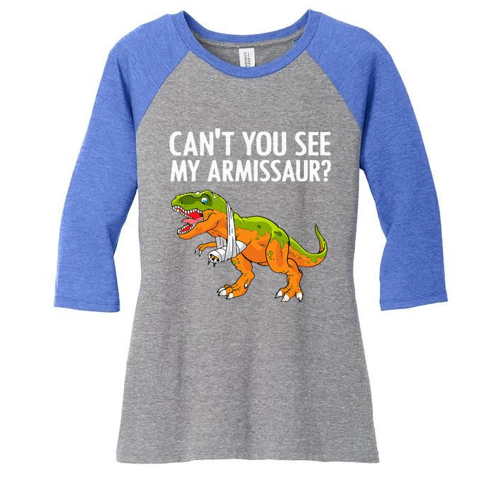 Funny Broken Arm For Hand Wrist Injury Dinosaur Women's Tri-Blend 3/4-Sleeve Raglan Shirt