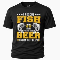 Funny Beer And Fish Cooling Performance Crew T-Shirt