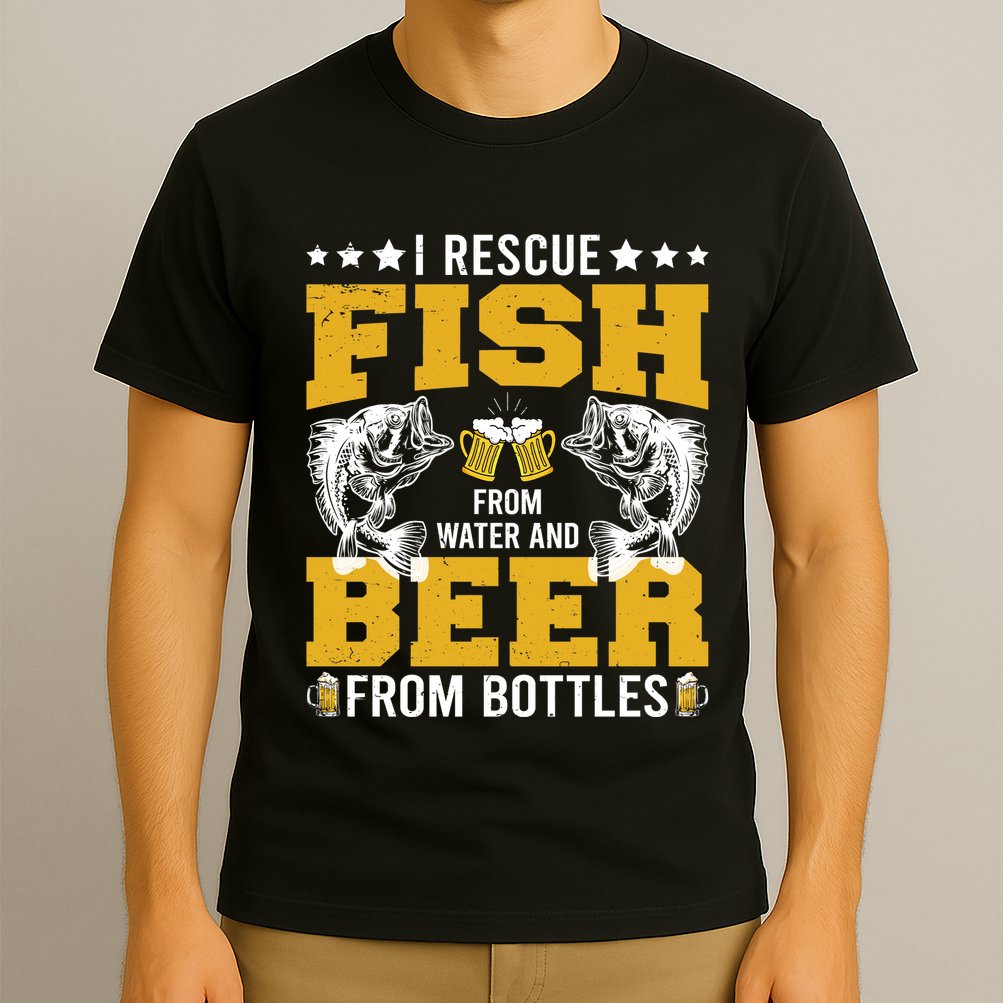 Funny Beer And Fish T-Shirt