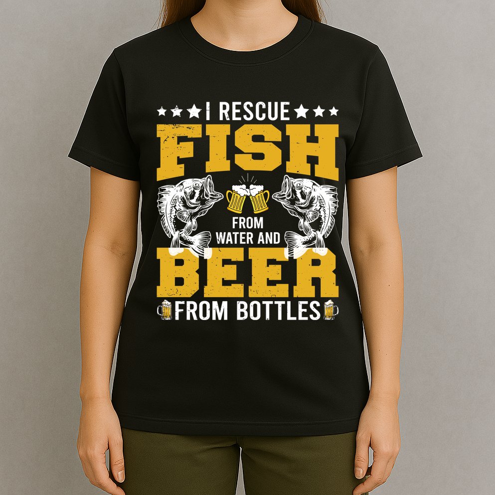 Funny Beer And Fish T-Shirt