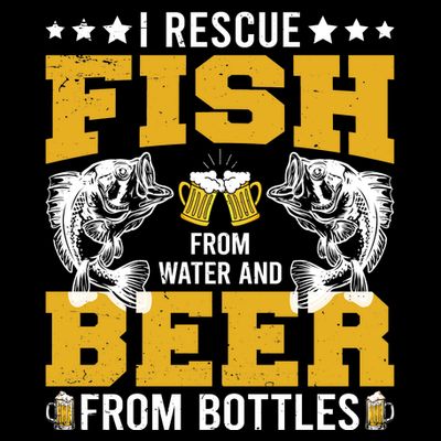 Funny Beer And Fish T-Shirt