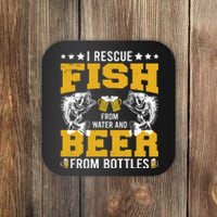 Funny Beer And Fish Coaster