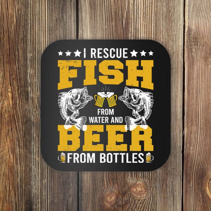 Funny Beer And Fish Coaster