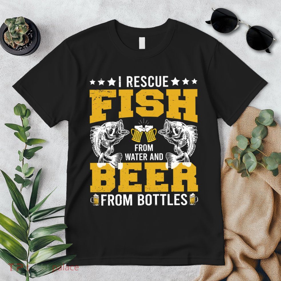 Funny Beer And Fish Premium T-Shirt