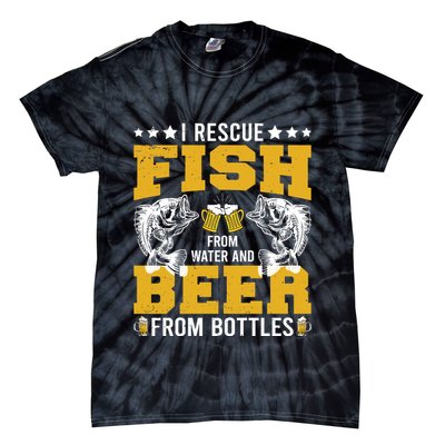 Funny Beer And Fish Tie-Dye T-Shirt