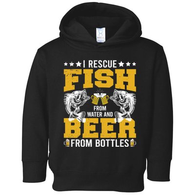 Funny Beer And Fish Toddler Hoodie