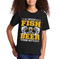 Funny Beer And Fish Kids T-Shirt