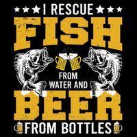 Funny Beer And Fish Kids T-Shirt