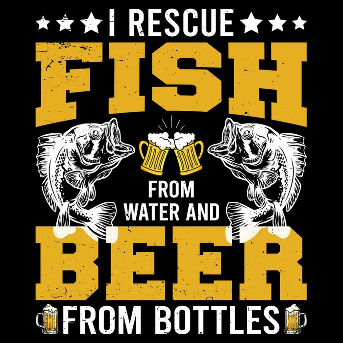 Funny Beer And Fish Kids T-Shirt