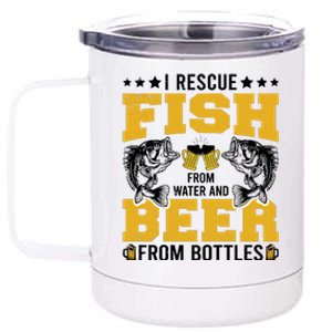 Funny Beer And Fish 12 oz Stainless Steel Tumbler Cup