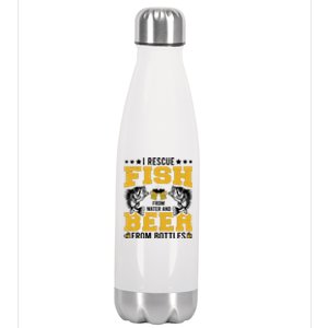 Funny Beer And Fish Stainless Steel Insulated Water Bottle