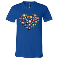 Funny Billiards Art Pool Lover Billiard Player Cool Gift V-Neck T-Shirt